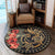 Polynesian Pride Home Set - French Polynesian Turtle Round Carpet Round Carpet Black - Polynesian Pride