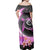 Polynesian Pride Dress - Hawaii Map Moon Star Turtle Plumeria Hibiscus Off Shoulder Long Dress - Polynesian Pride