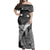 Polynesian Pride Dress - Hawaii Polynesian Hibiscus Turtle Map Off Shoulder Long Dress Long Dress Grey - Polynesian Pride