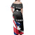 Polynesian Pride Dress - Hawaiian Flag Hawaii Map Nei Polynesian Classic Style Off Shoulder Long Dress - Polynesian Pride