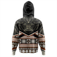 Polynesian Pride Hoodie Fiji Hoodie Fiji Masi Coat of Arms Zip Hoodie - Polynesian Pride