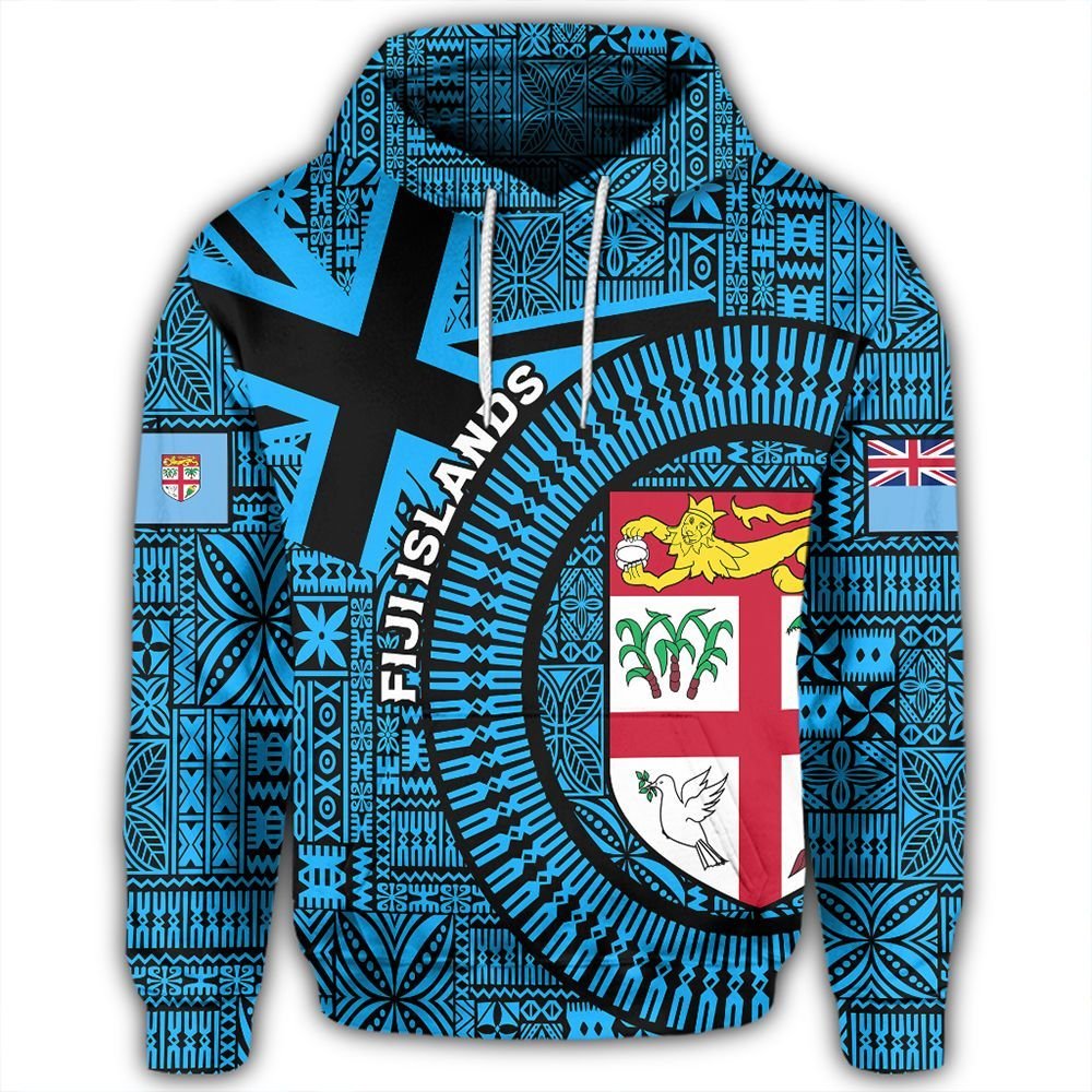 Polynesian Pride Hoodie Fiji Hoodie Fiji Nesian Style Hoodie Unisex Blue - Polynesian Pride