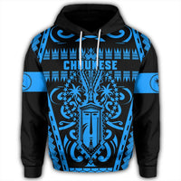 Polynesian Pride Hoodie Chuuk Hoodie Chuukese Mask Hoodie Unisex Blue - Polynesian Pride