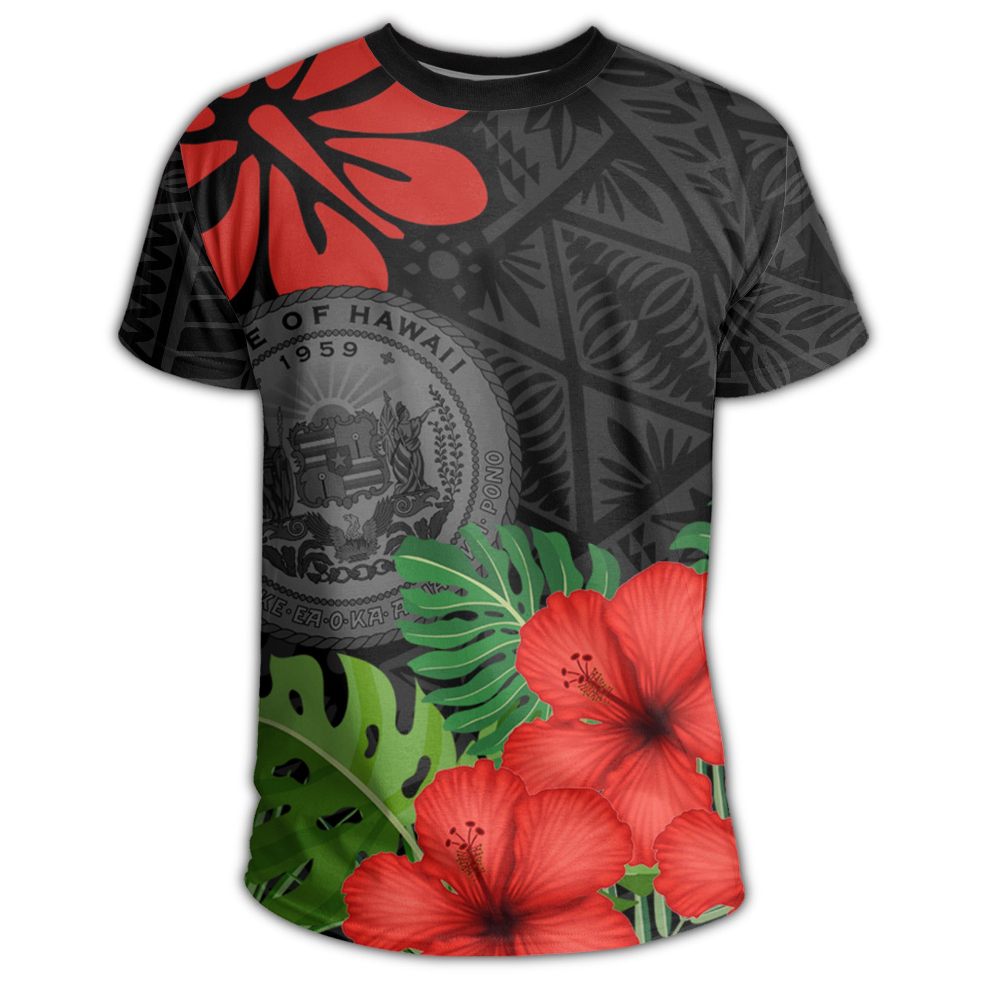 Polynesian Pride Hawaii T Shirt Hawaii Polynesian Hibiscus T Shirt Unisex Black - Polynesian Pride