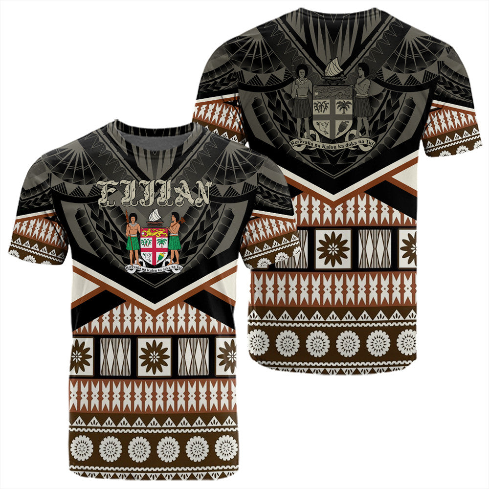 Polynesian Pride Fiji T Shirt Fiji Masi Coat Of Arms T Shirt - Polynesian Pride