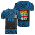 Polynesian Pride T Shirt Fiji T Shirt Flag Tapa Art Style Unisex Blue - Polynesian Pride