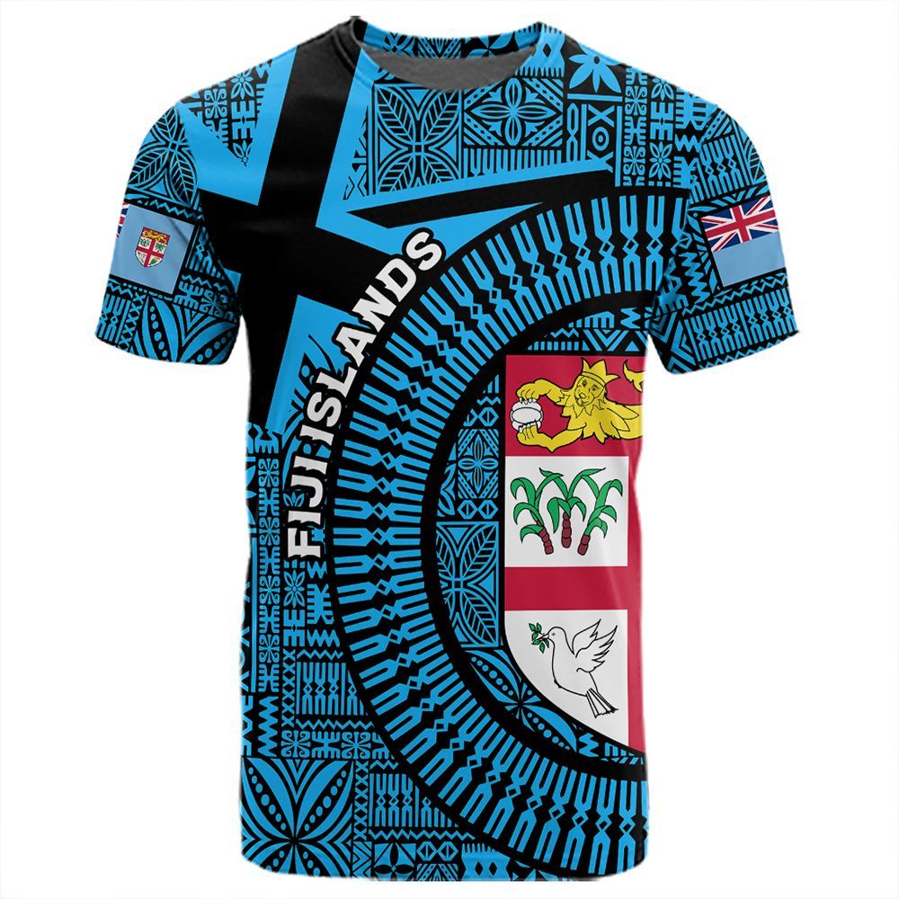 Polynesian Pride Fiji T Shirt Fiji Nesian Style T Shirt Unisex Blue - Polynesian Pride