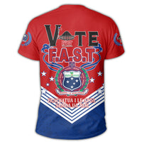 Polynesian Pride Samoan T Shirt Personalized Vote Samoa FAST T Shirt - Polynesian Pride