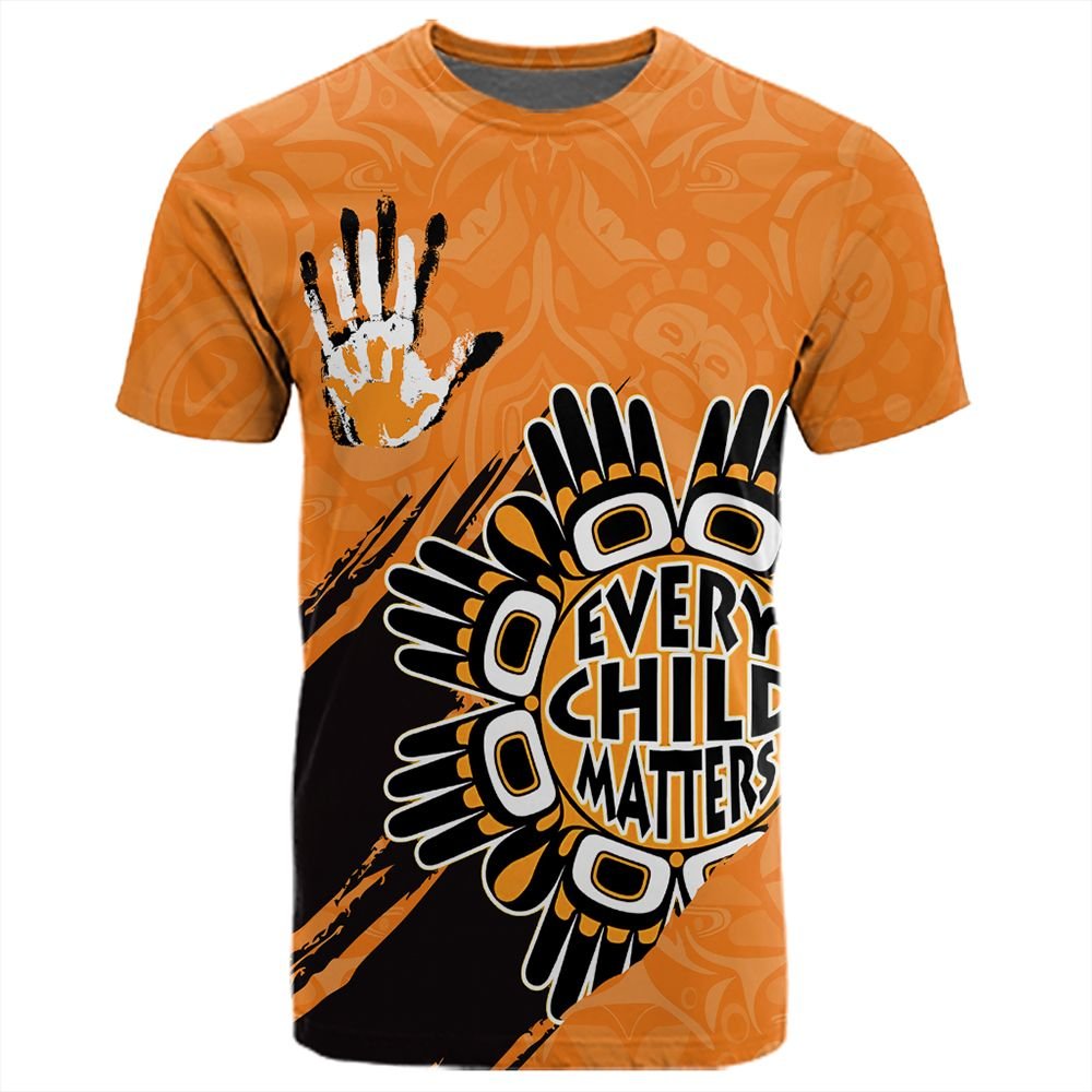 Polynesian Pride Orange Shirt Day T Shirt Every Child Matters Handprints T Shirt Unisex Orange - Polynesian Pride