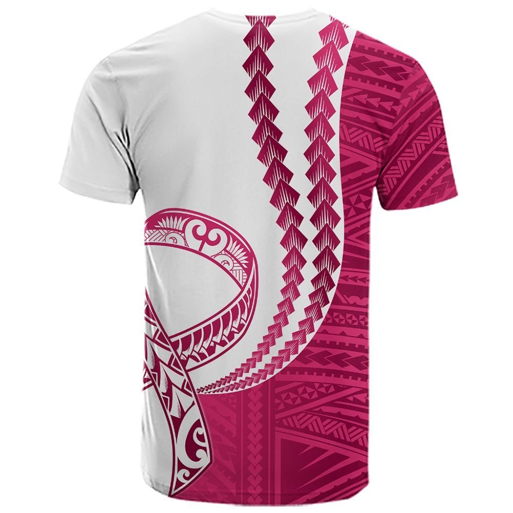 Polynesian Pride (Custom) T Shirt Pinktober White T Shirt - Polynesian Pride