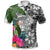 Polynesian Pride Apparel New Caledonia Polo Shirt White Turtle Plumeria Banana Leaf Crest Unisex Black - Polynesian Pride