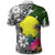 Polynesian Pride Apparel Palau Polo Shirt White Turtle Plumeria Banana Leaf - Polynesian Pride