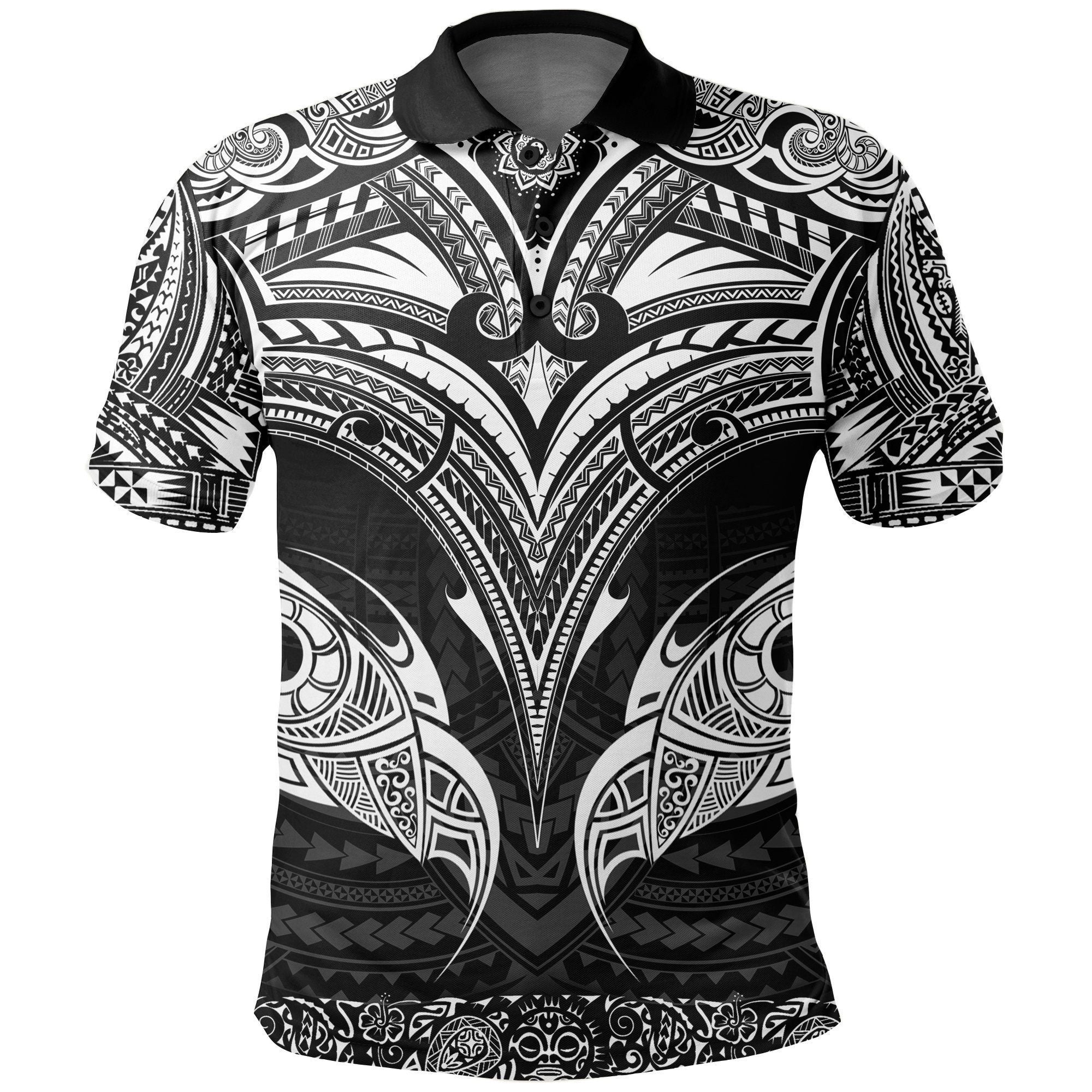 Polynesian Pride Apparel New Zealand The Mana Maori Polo Shirt Unisex Black - Polynesian Pride