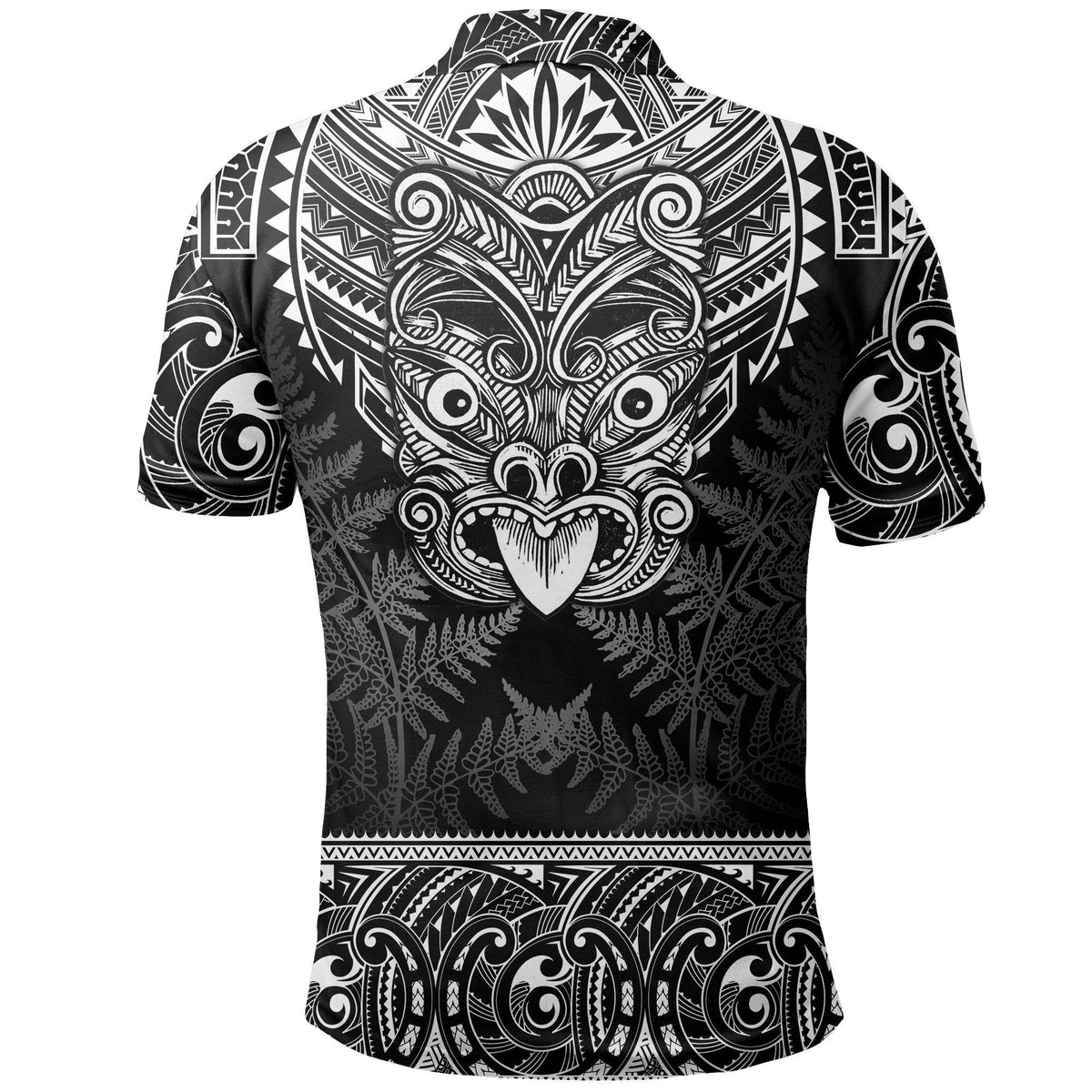 Polynesian Pride Apparel New Zealand Rugby Polo Shirt Maori Haka Silver Fern - Polynesian Pride