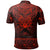 Polynesian Pride Apparel New Zealand Rugby Polo Shirt Maori Haka Silver Fern (Red) - Polynesian Pride