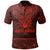 Polynesian Pride Apparel New Zealand Rugby Polo Shirt Maori Haka Silver Fern (Red) Unisex Red - Polynesian Pride