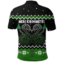 Polynesian Pride Apparel New Zealand Christmas Polo Shirt Manaia Meri Kirihimete - Polynesian Pride