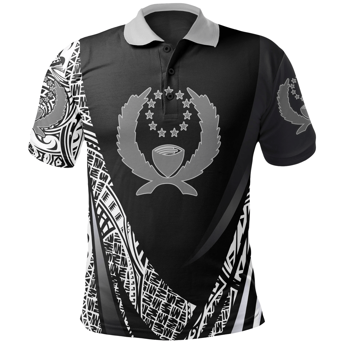 Polynesian Pride Apparel Pohnpei State Polo Shirt Polynesian Patterns Sport Style Unisex Black - Polynesian Pride
