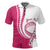 Polynesian Pride Apparel Custom Polo Shirt Pinktober White Polo Shirt Unisex Pink - Polynesian Pride