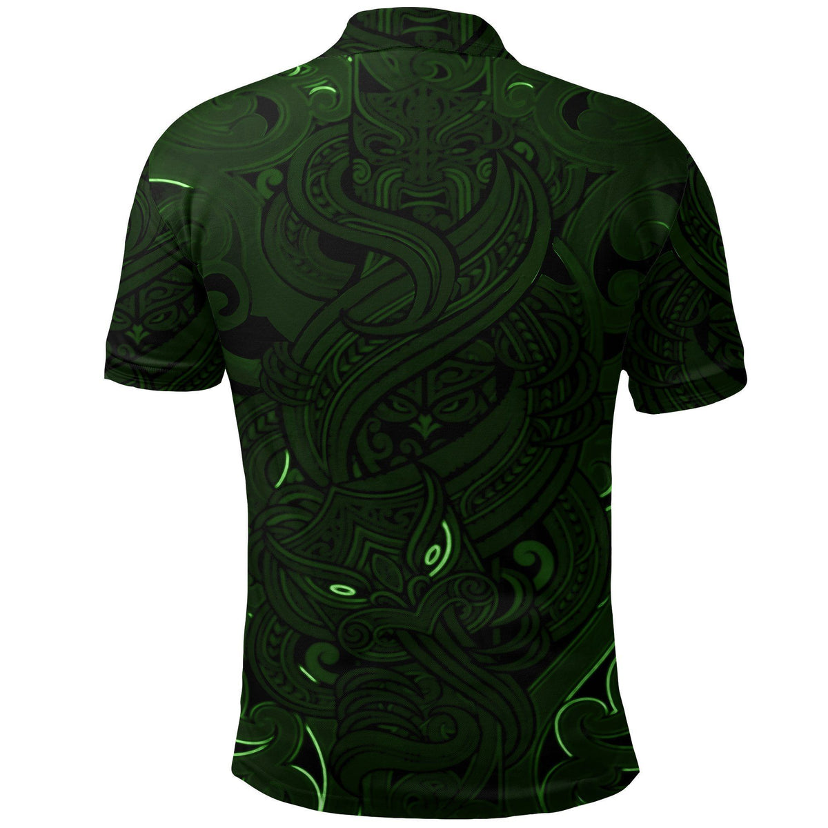 Polynesian Pride Apparel New Zealand Polo Shirt, Maori Gods Golf Shirt, Tumatauenga (God of War) Green - Polynesian Pride