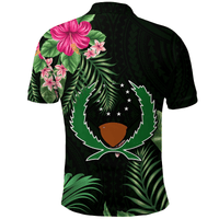 Polynesian Pride Apparel Pohnpei Micronesia Green Polo Shirt Tropical Flowers - Polynesian Pride