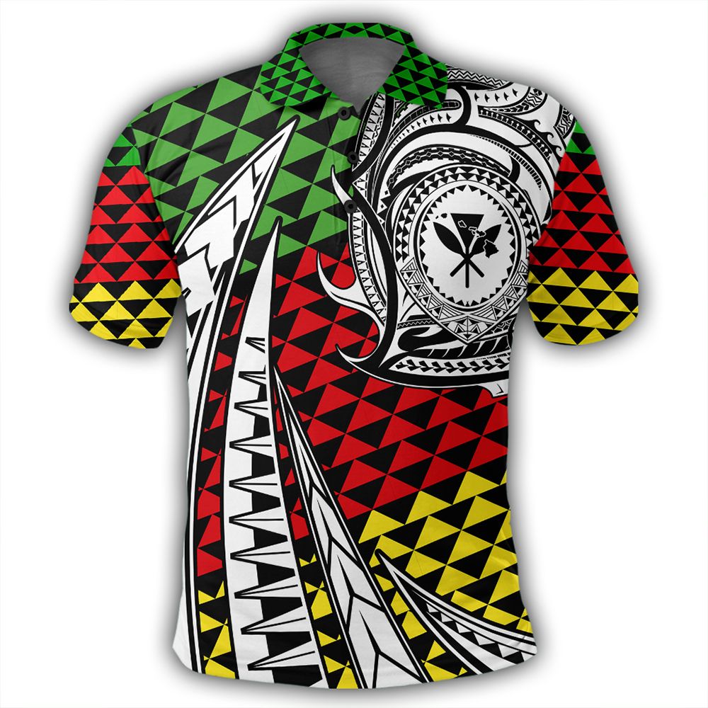 Polynesian Pride Apparel Polo Shirt Kanaka Maoli Polo Shirt Kakau Pattern Pohic Style - Polynesian Pride
