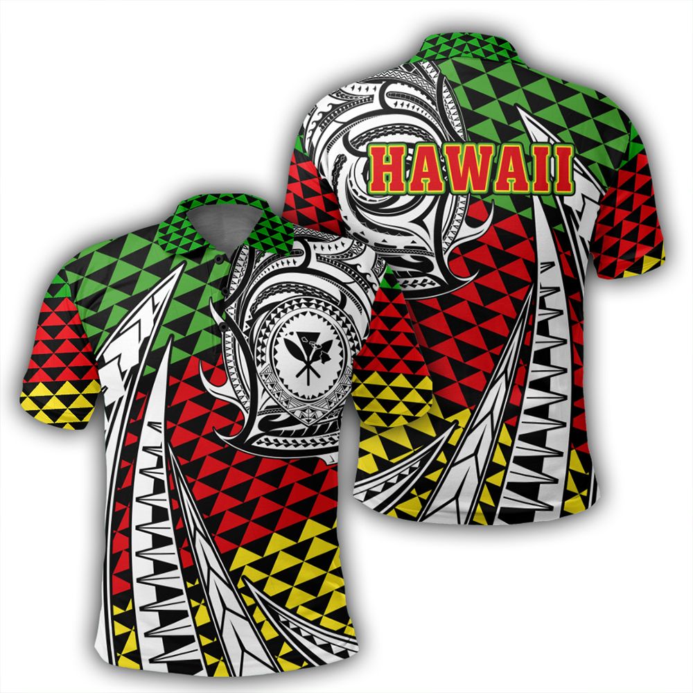 Polynesian Pride Apparel Polo Shirt Kanaka Maoli Polo Shirt Kakau Pattern Pohic Style Unisex Black - Polynesian Pride