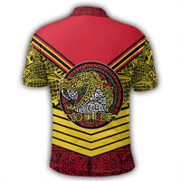 Polynesian Pride Apparel Polo Shirt Port Moresby Vipers Polo Shirt Tapa Lauhala Rugby Scrum Style - Polynesian Pride
