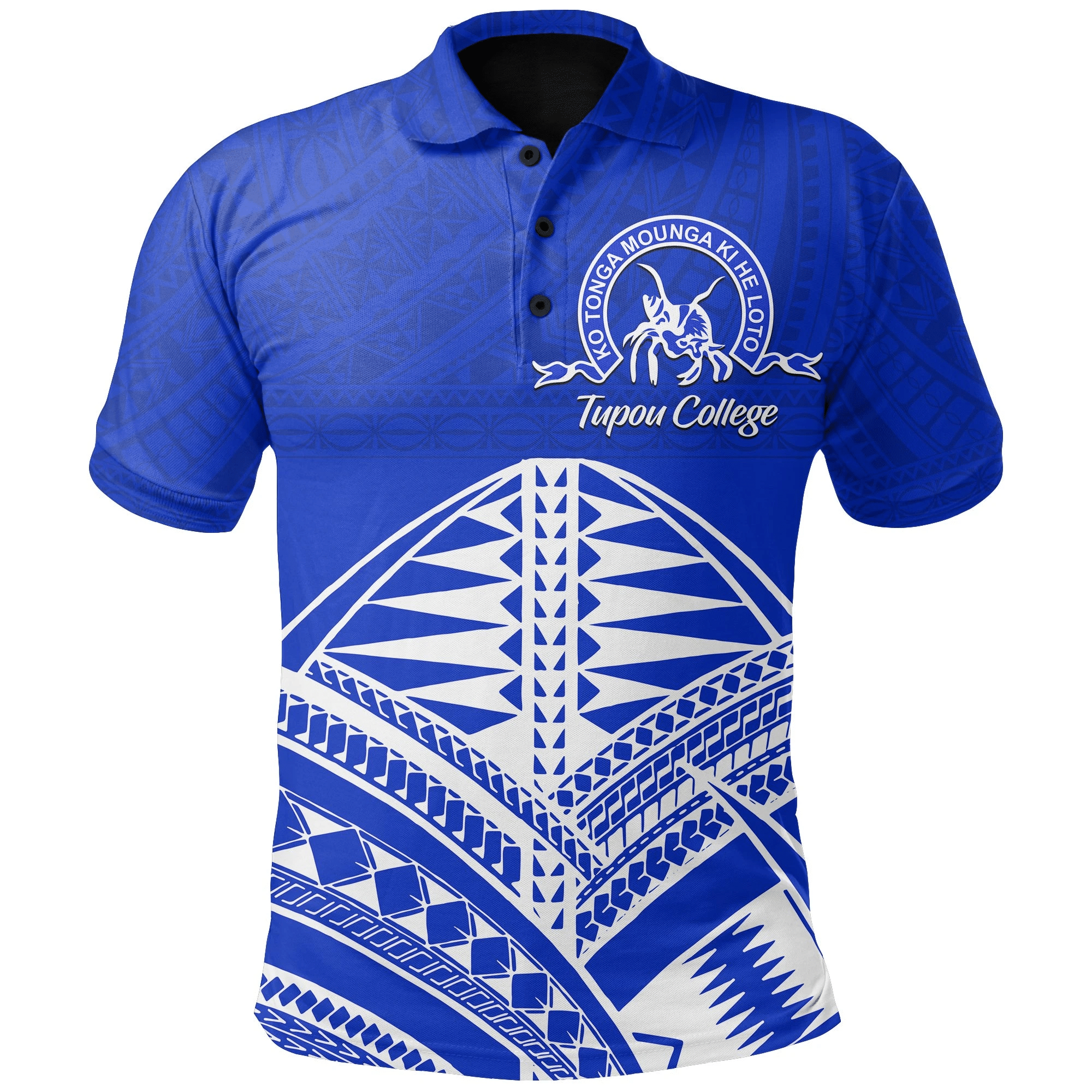 Polynesian Pride Apparel Toloa Tonga Polo Shirt Tupou College Unisex Blue - Polynesian Pride