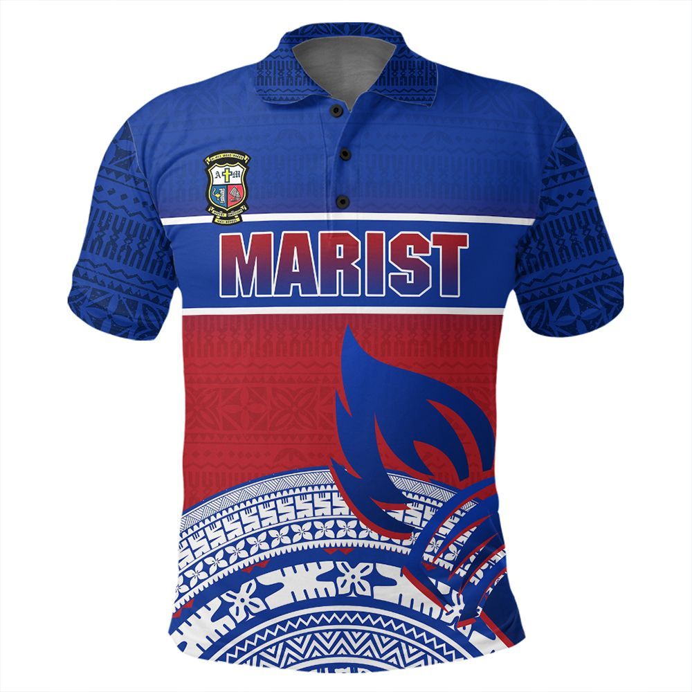 Polynesian Pride Apparel Custom Fijian Polo Shirt Fiji Marist Brothers School Polo Shirt Unisex Blue - Polynesian Pride