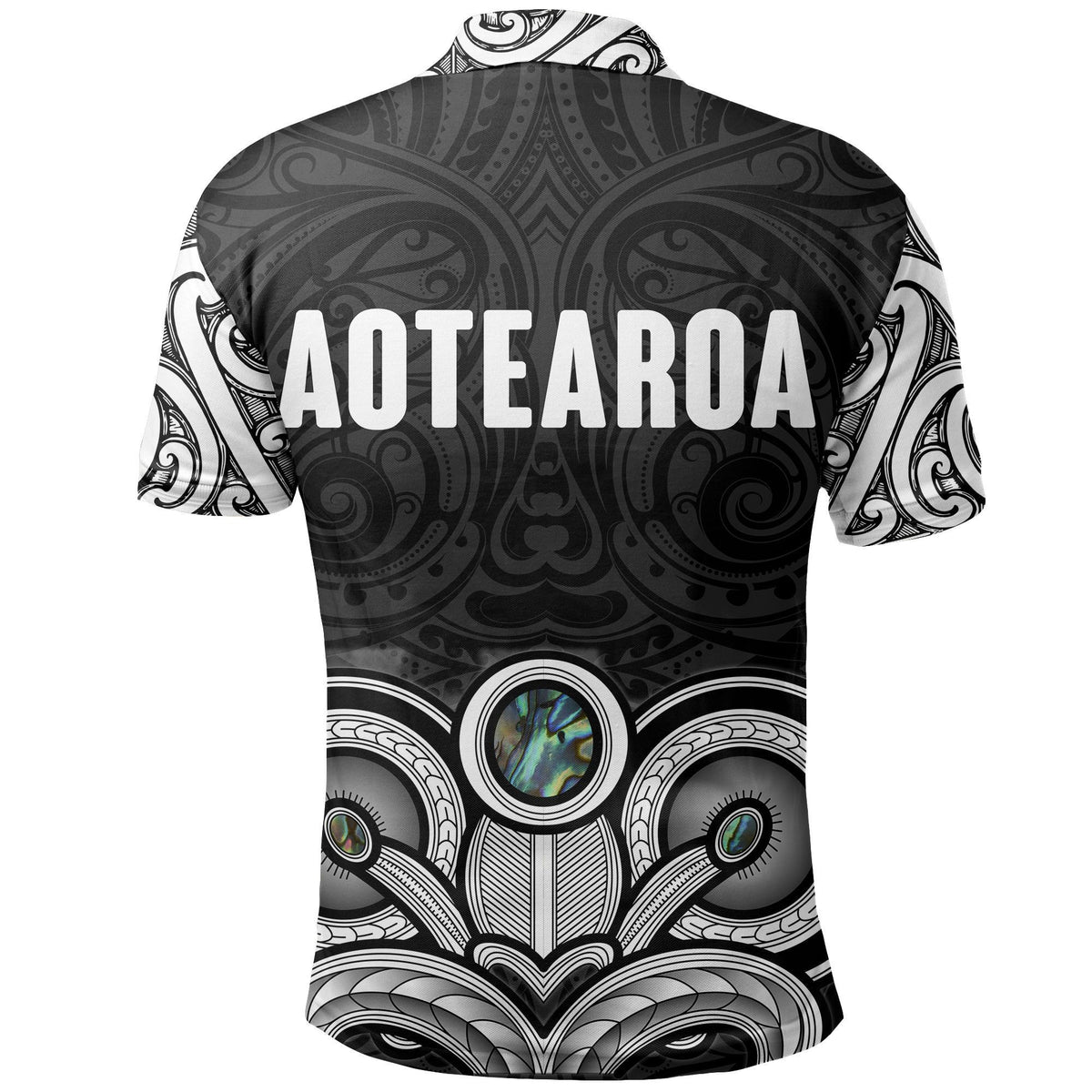Polynesian Pride Apparel Aotearoa Polo Shirt Maori Tiki Paua Shell - Polynesian Pride