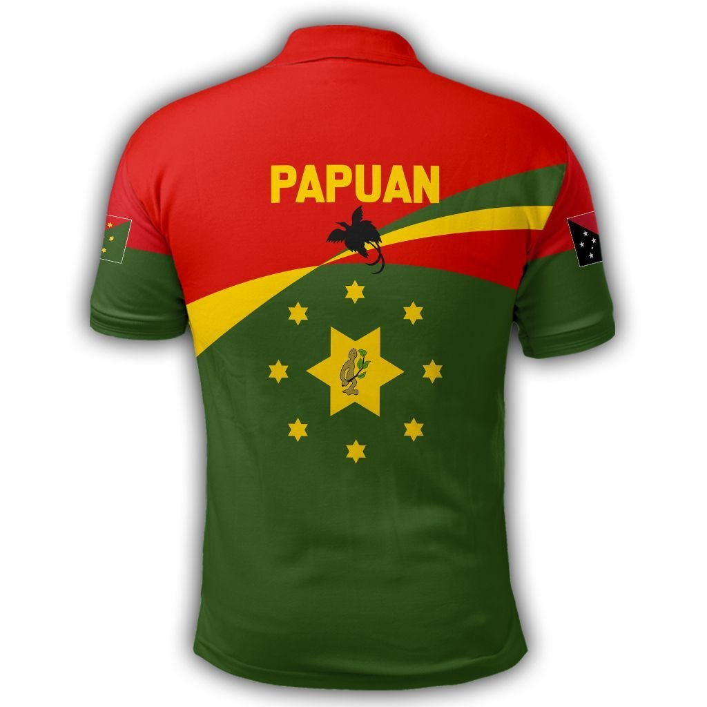Polynesian Pride Apparel Eastern Highland Polo Shirt PNG Flag Style - Polynesian Pride