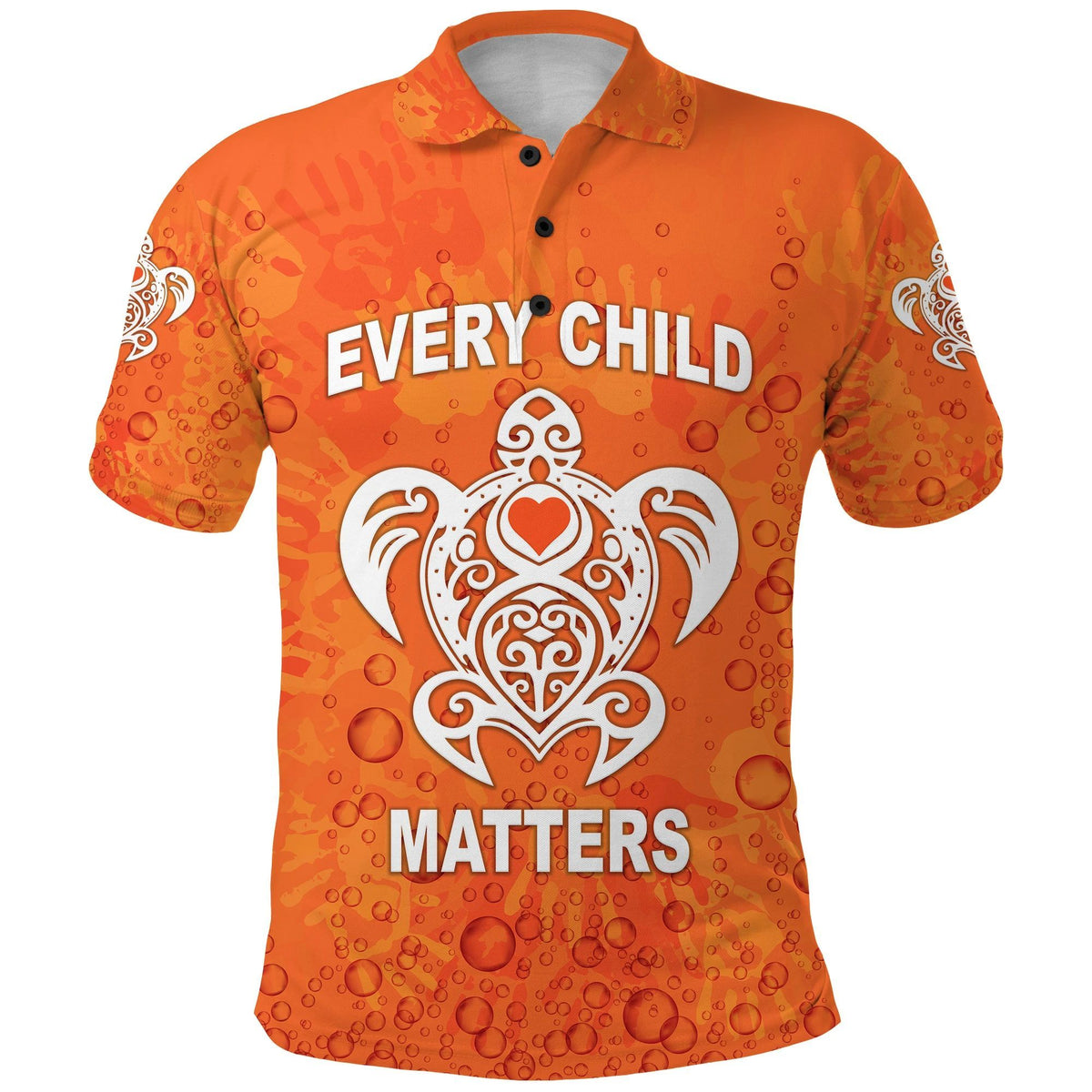 Polynesian Pride Apparel Orange Shirt Day Polo Shirt Every Child Matters Baby Turtle With Heart Unisex Orange - Polynesian Pride