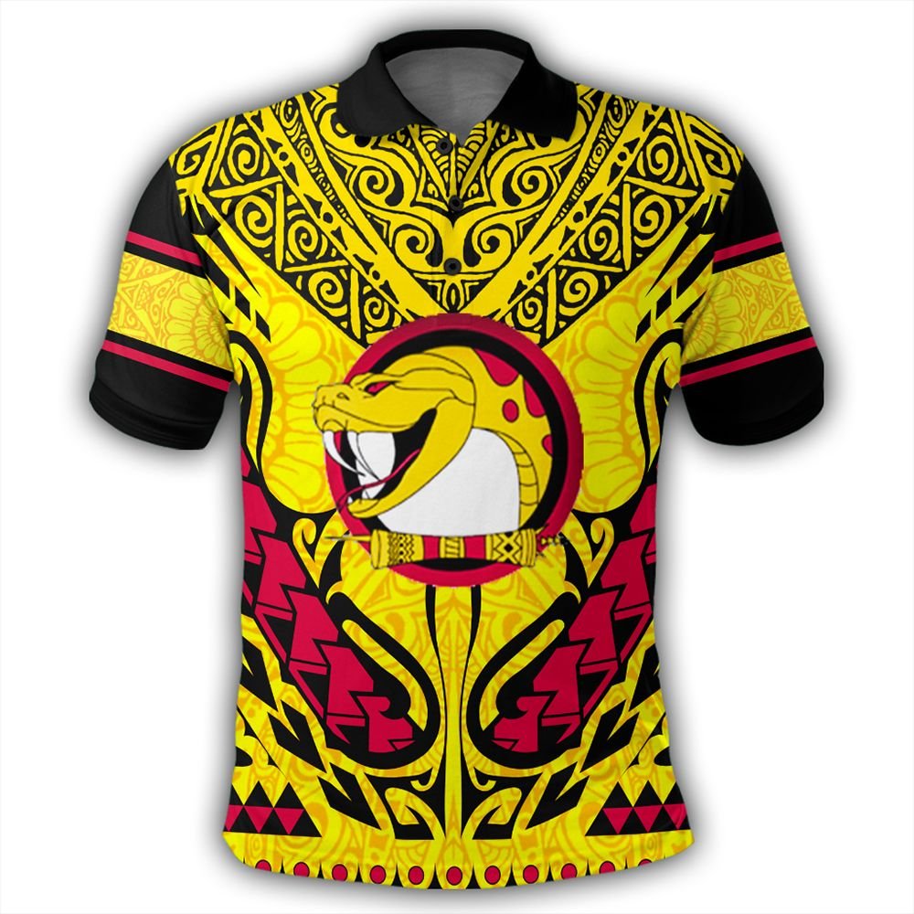 Polynesian Pride Apparel Polo Shirt Port Moresby Vipers Polo Shirt Papuan Unisex Yellow - Polynesian Pride