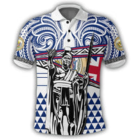 Polynesian Pride Apparel Polo Shirt Hawaiian Polo Shirt Flag Kakau Pattern Stronic Style - Polynesian Pride