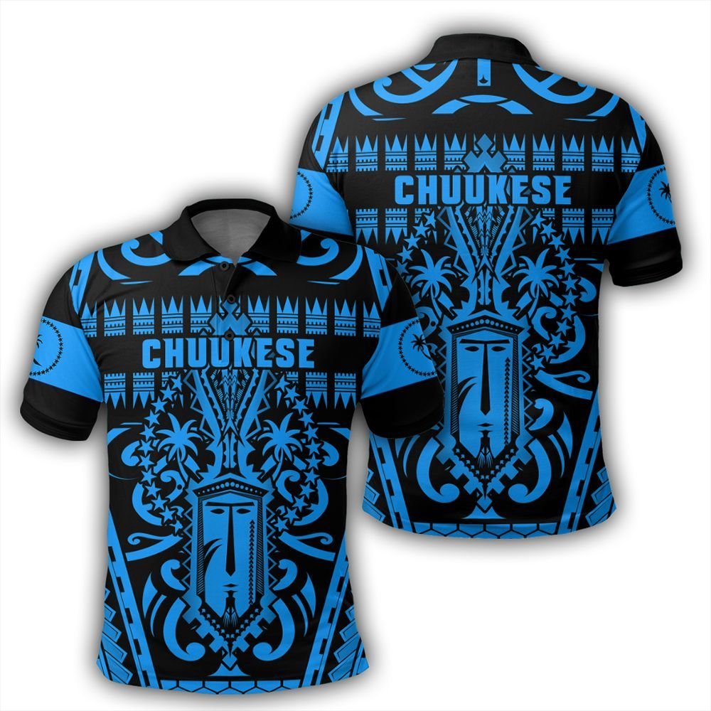 Polynesian Pride Apparel Chuuk Polo Shirt Chuukese Mask Polo Shirt - Polynesian Pride