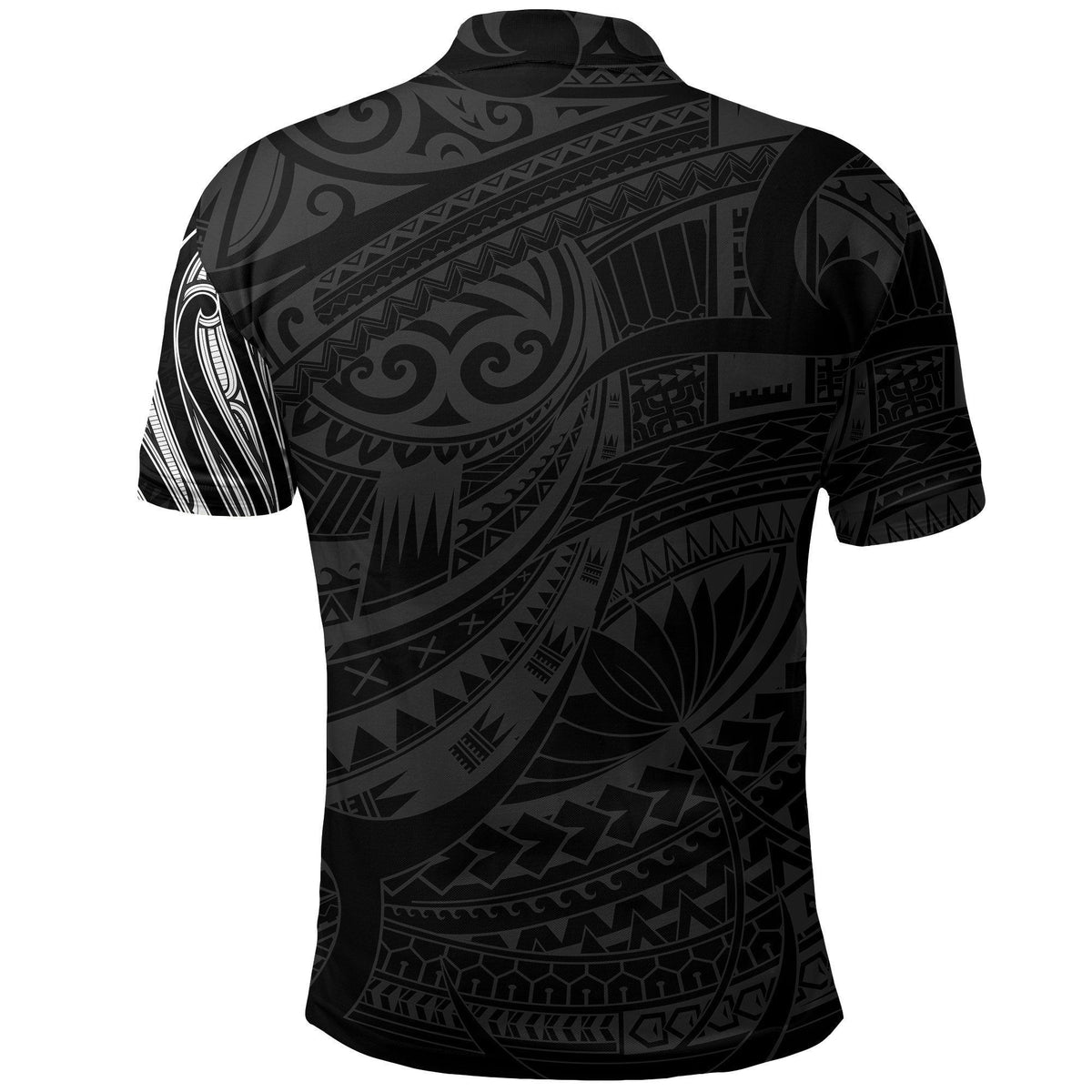 Polynesian Pride Apparel New Zealand Polo Shirt Maori Lion Tattoo White - Polynesian Pride