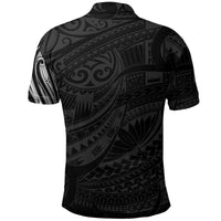 Polynesian Pride Apparel New Zealand Polo Shirt Maori Lion Tattoo White - Polynesian Pride