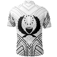 Polynesian Pride Apparel Pohnpei State Polo Shirt Micronesian Seal Tribal Patterns - Polynesian Pride