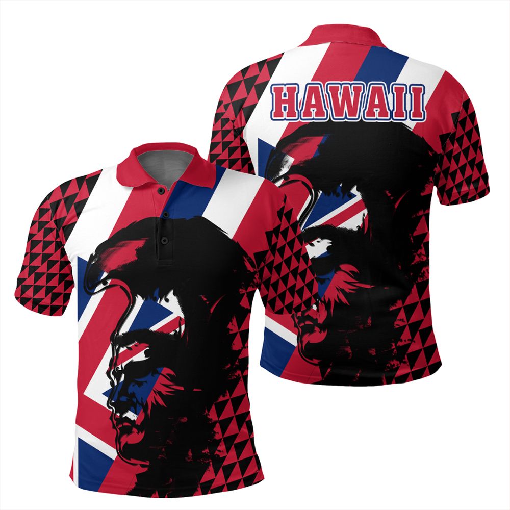Polynesian Pride Apparel Polo Shirt Hawaiian Kanaka Maoli Polo Shirt Flag Polynesian Style Unisex Red - Polynesian Pride