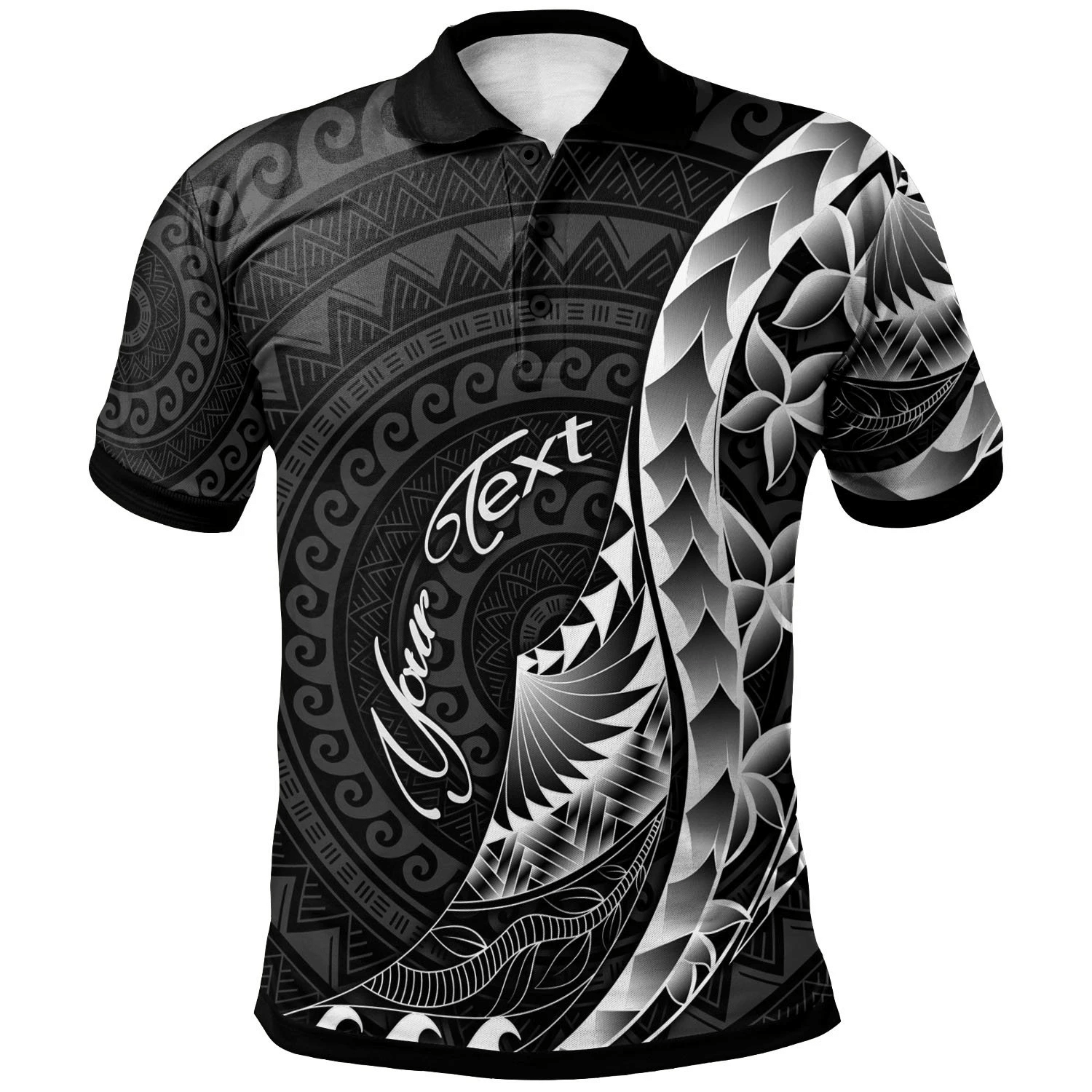 Polynesian Pride Apparel Chuuk Polo Shirt Custom Polynesian Pattern Style Unisex Black - Polynesian Pride