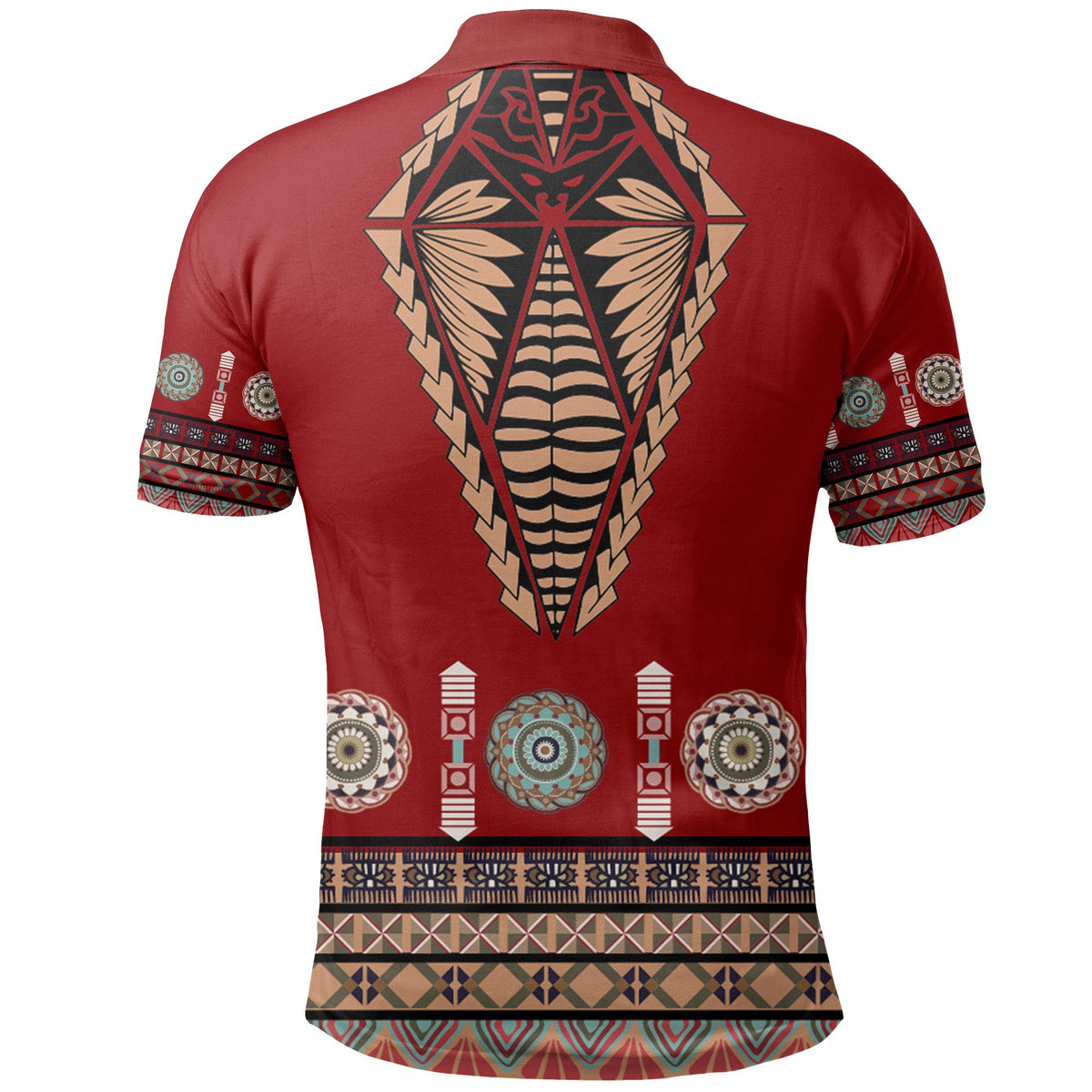 Polynesian Pride Apparel Tonga Polo Shirt Tongan Ngatu Design Polo Shirt - Polynesian Pride