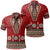 Polynesian Pride Apparel Tonga Polo Shirt Tongan Ngatu Design Polo Shirt Unisex Red - Polynesian Pride