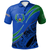 Polynesian Pride Apparel Pohnpei Polo Shirt Custom Symmetrical Lines Unisex Blue - Polynesian Pride