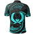 Polynesian Pride Apparel Pohnpei Micronesia Custom Polo Shirt Neon Blue Tribal Wave - Polynesian Pride