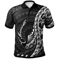 Polynesian Pride Apparel Chuuk Polo Shirt Polynesian Pattern Style Unisex Black - Polynesian Pride