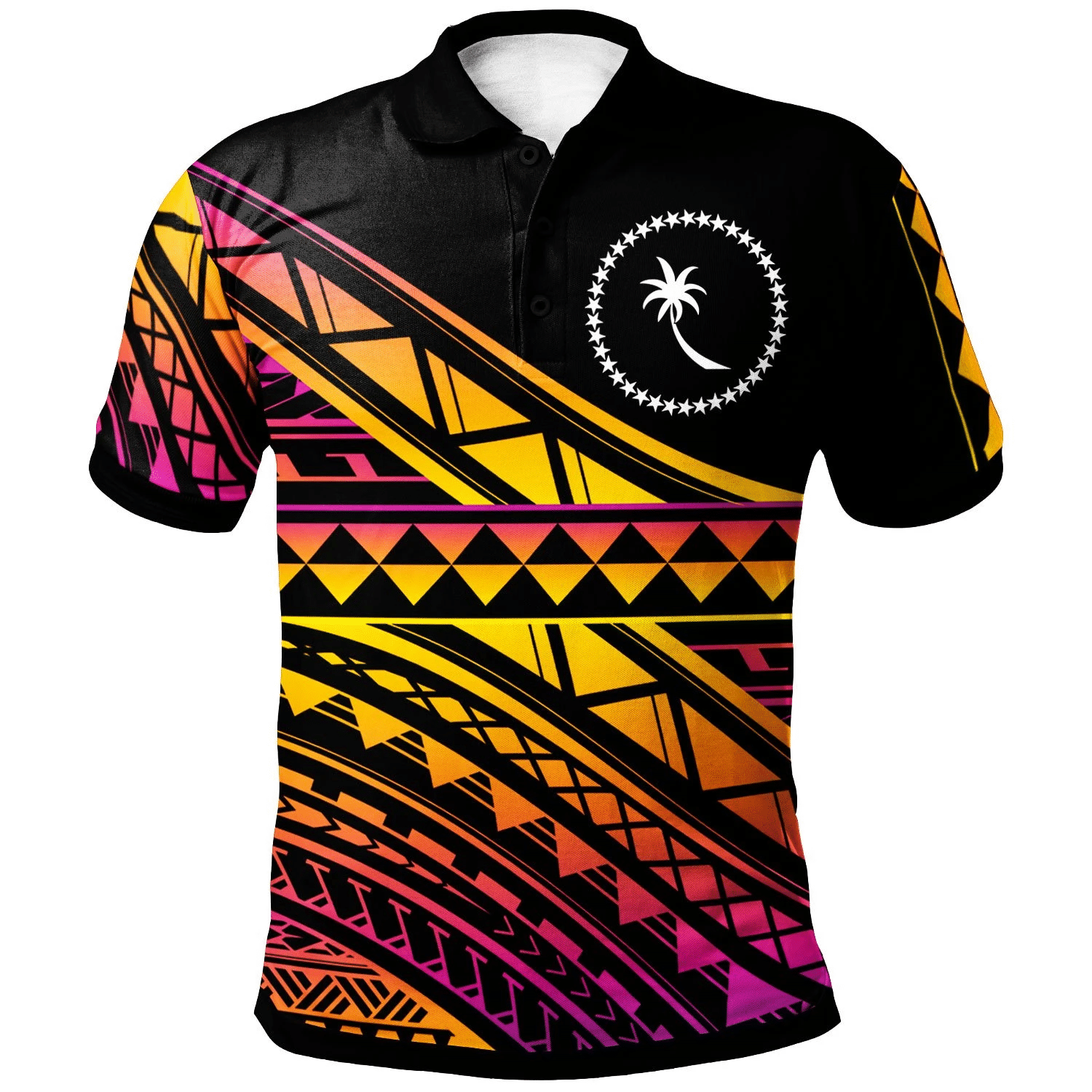 Polynesian Pride Apparel Chuuk Custom Polo Shirt Special Polynesian Ornaments Unisex Black - Polynesian Pride