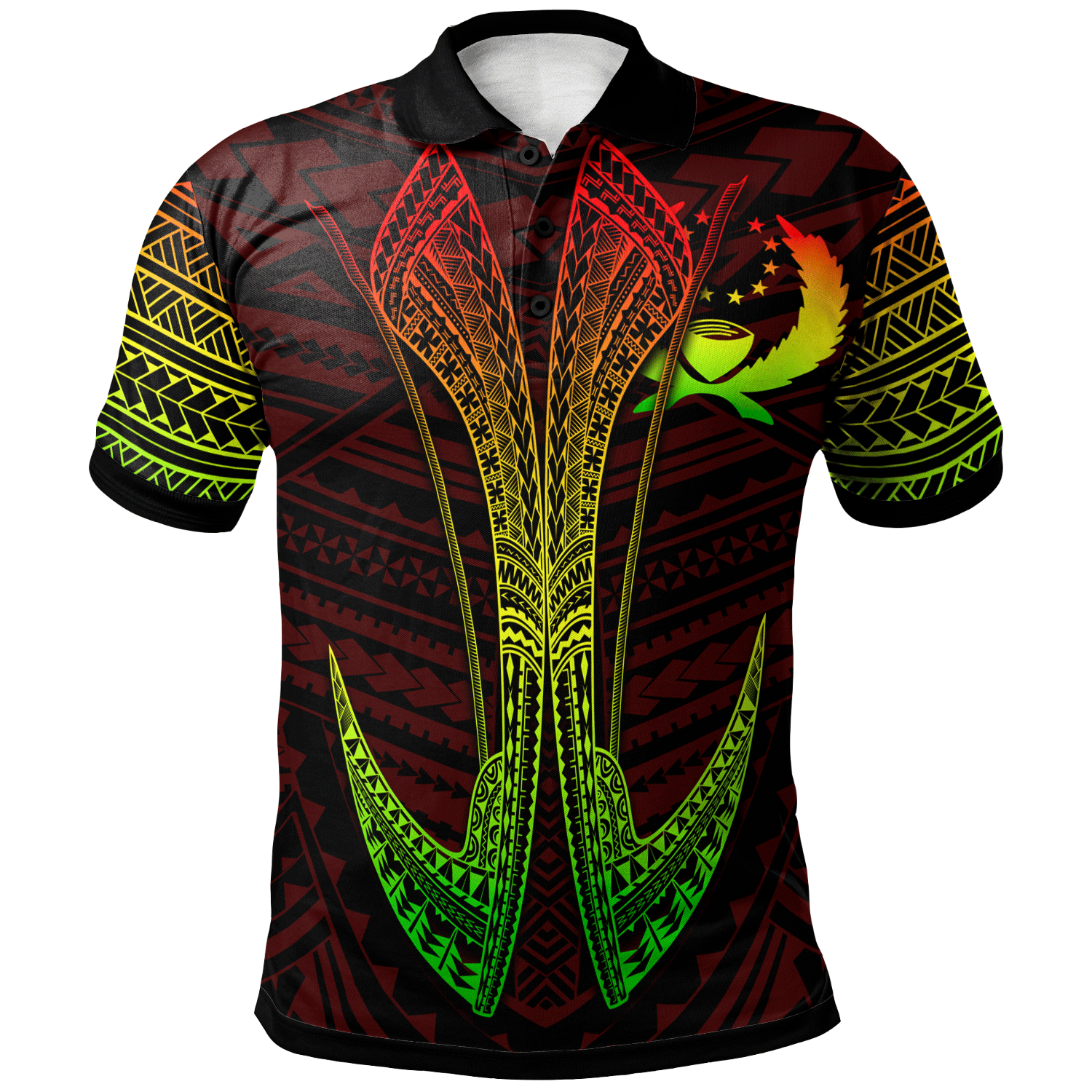 Polynesian Pride Apparel Pohnpei Custom Polo Shirt Fish Hook Ver2 Unisex Red - Polynesian Pride