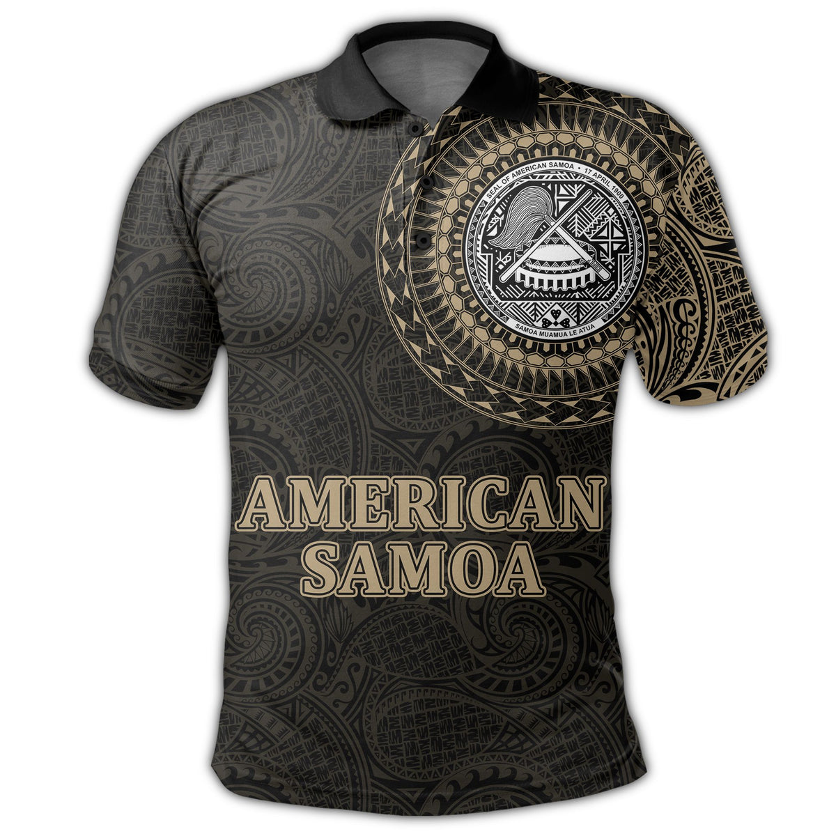 Polynesian Pride Apparel Polo Shirt American Samoa Coat Of Arms Special Arms Polo Shirt - Polynesian Pride