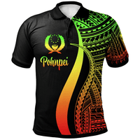 Polynesian Pride Apparel Pohnpei Polo Shirt Reggae Polynesian Tentacle Tribal Pattern Unisex Reggae - Polynesian Pride